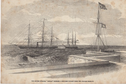 The British Steamer 'Bengal' bringing a supposed Russian Prize into Madra Harbour